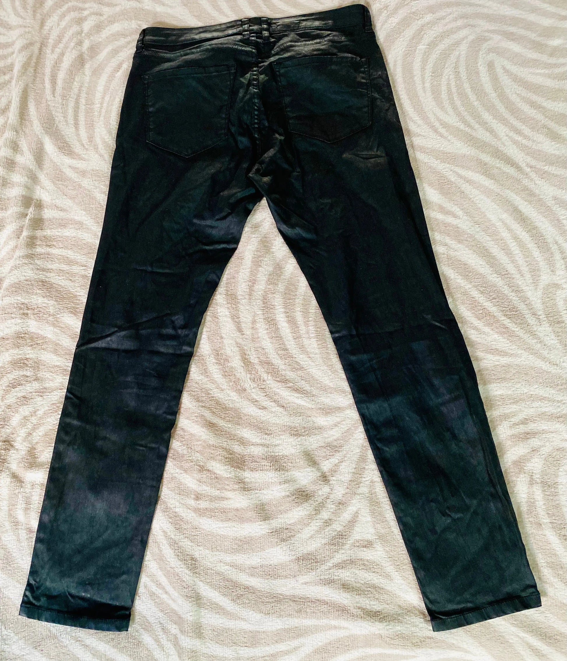 Jean noir huilé femme best sale