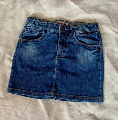 Jupe Courte en Jean Effet Usé Fille 12 ans - Creeks de La Halle la halle