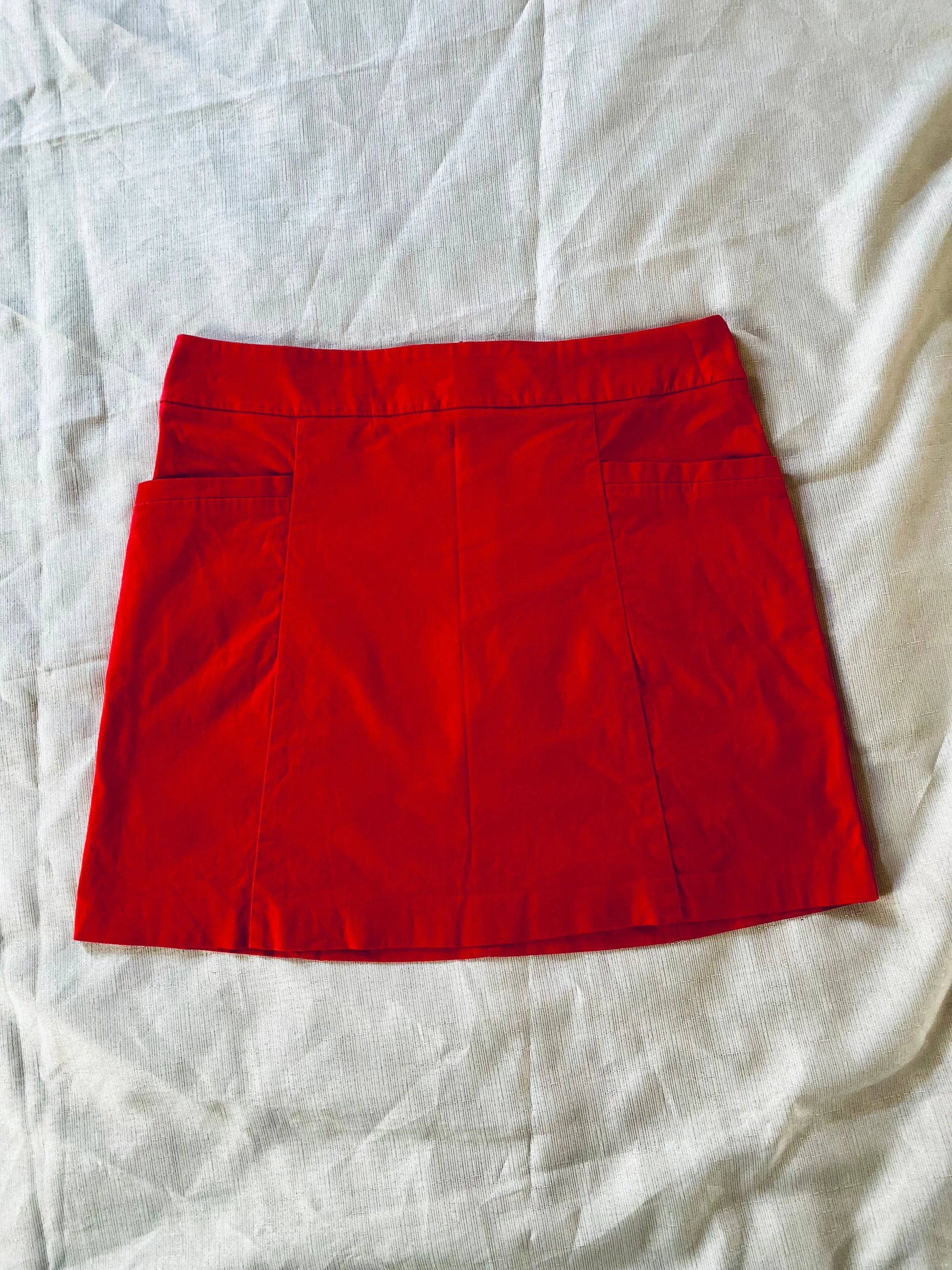 Jupe Crayon Courte Femme Taille 40 Rouge Camaieu la petite friperie