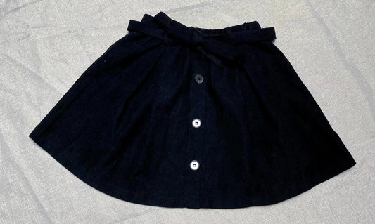 Jupe Noire Effet Velours avec Ceinture Nouée - Fille 6 ans, Shein shein