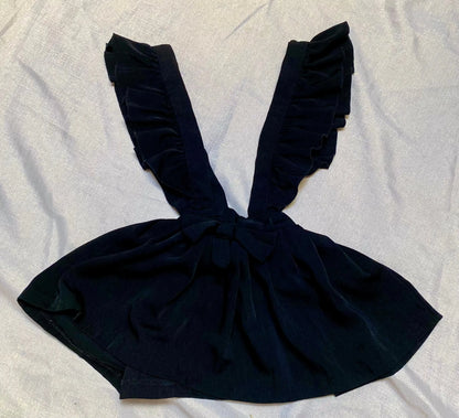 Jupe Plissée Noire avec Bretelles et Nœud - Fille 6 ans, Shein shein