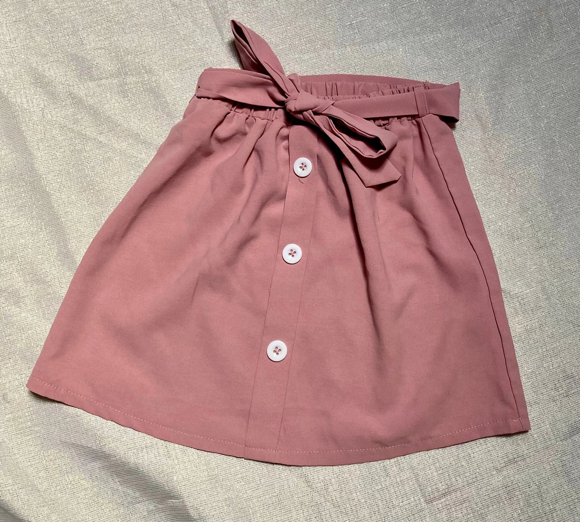 Jupe Rose avec Ceinture Assortie - Fille 6 ans, Shein shein