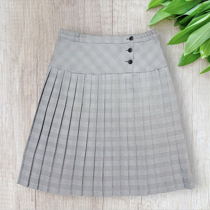 Jupe femme plissée Made in France 44 blanche et noire – mi-longue la petite friperie