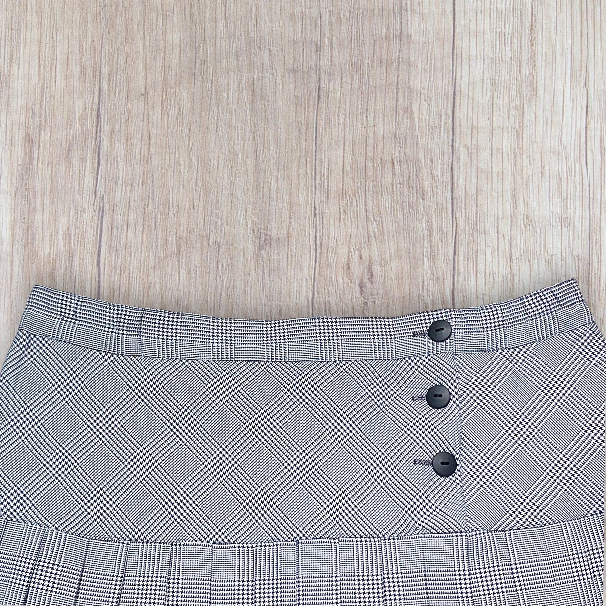 Jupe femme plissée Made in France 44 blanche et noire – mi-longue la petite friperie