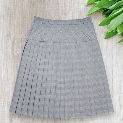 Jupe femme plissée Made in France 44 blanche et noire – mi-longue la petite friperie