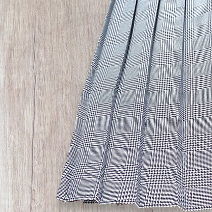 Jupe femme plissée Made in France 44 blanche et noire – mi-longue la petite friperie