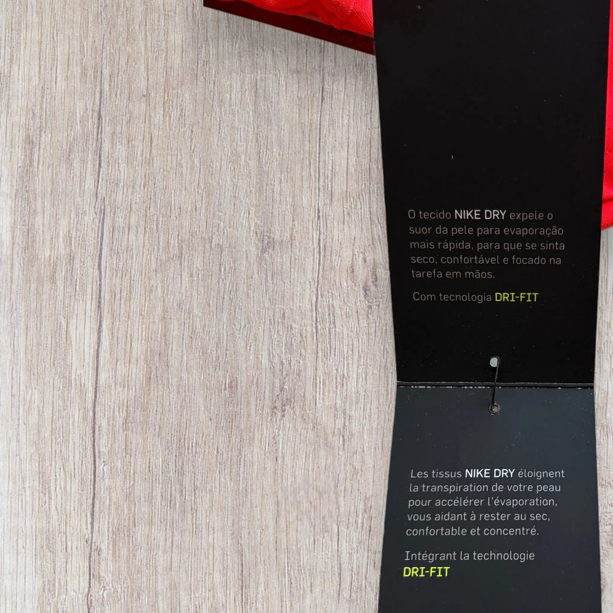 Maillot Nike Park VII homme XL rouge fluo avec logo Nike noir.