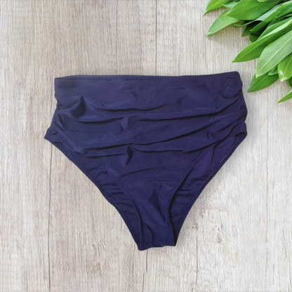 Maillot 2 pièces femme Shein taille L – blanc palmiers + culotte taille haute bleu – neuf avec étiquette