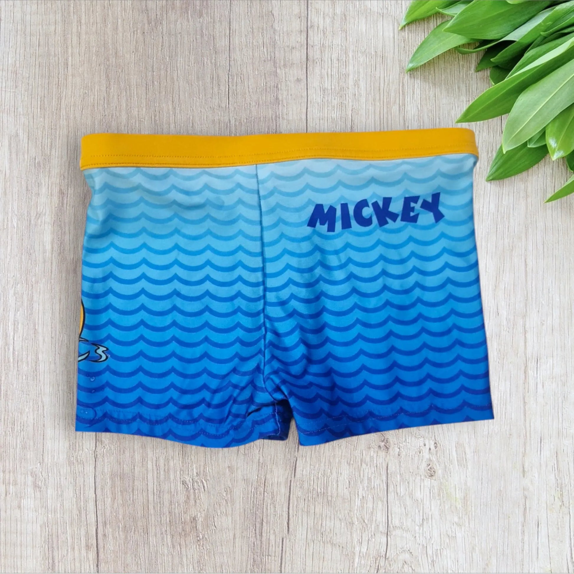 Maillot de bain garçon Disney Mickey – 2 ans | Caleçon bleu dégradé, vagues et motif plongée C&A