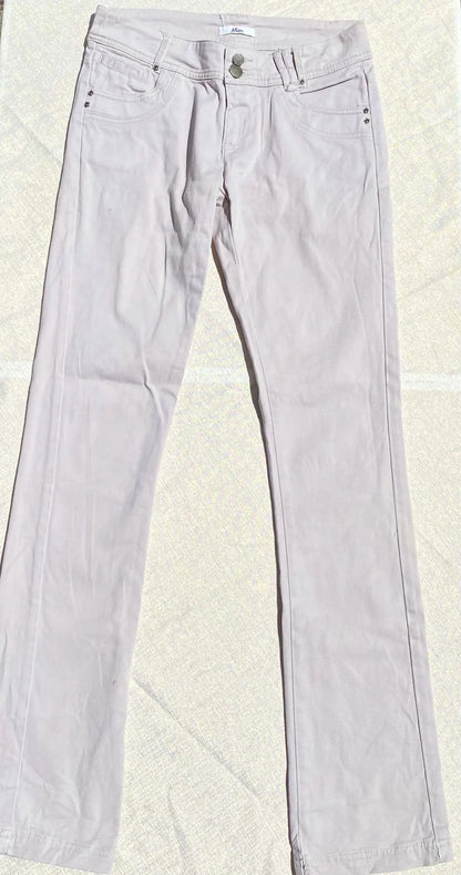 Pantalon Femme Coupe Droite Rose Pâle - Mim - Taille 36 mim