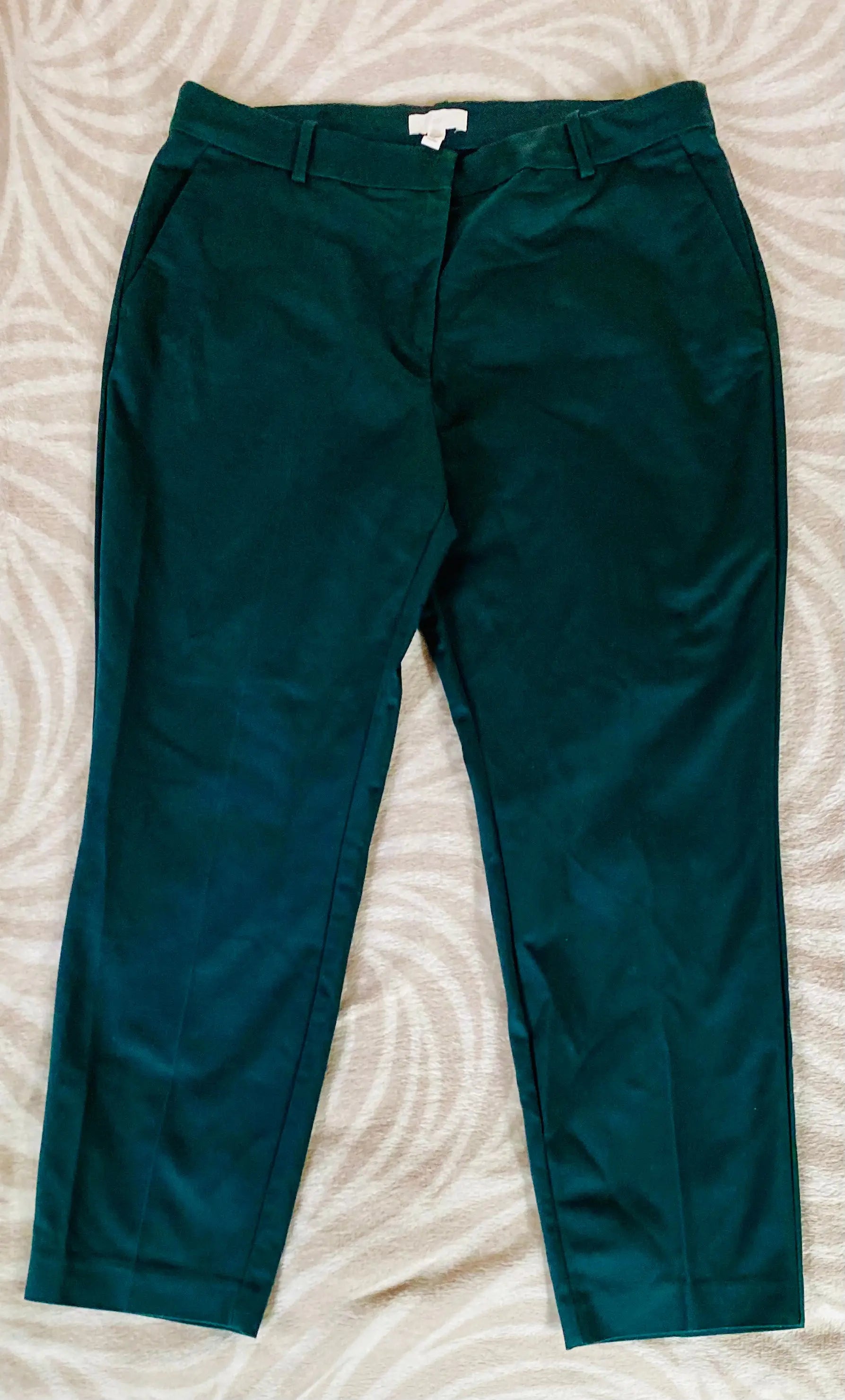 Pantalon Femme Style Costume Vert Foncé - Taille 48 - Coupe Courte - H&M H&M