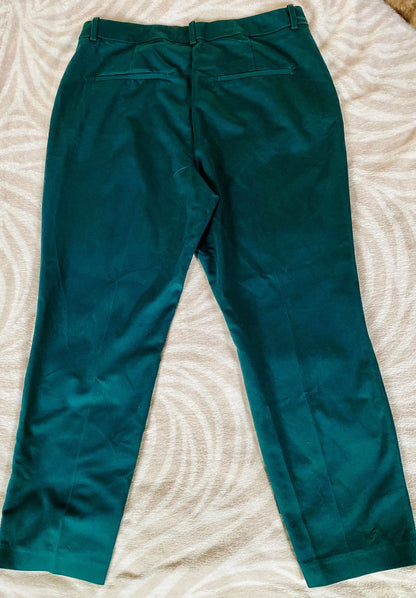 Pantalon Femme Style Costume Vert Foncé - Taille 48 - Coupe Courte - H&M H&M