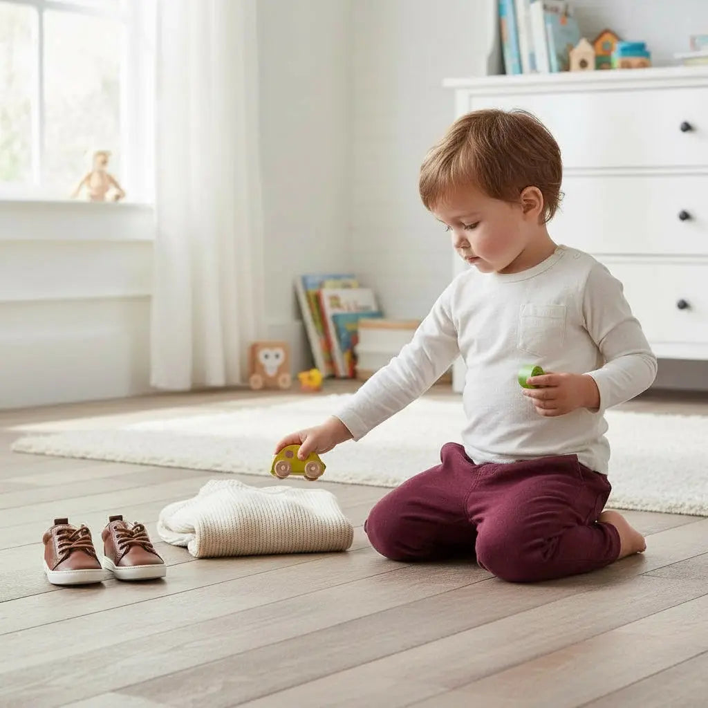 Pantalon cargo bébé garçon Kiabi 9 mois bordeaux avec cordon ajustable.