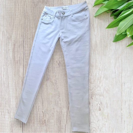 Pantalon femme Miss Anna blanc taille 40 avec strass argentés très bon état
