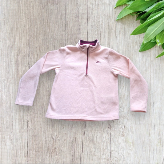 Polaire enfant Quechua 5-6 ans rose et violet, très bon état