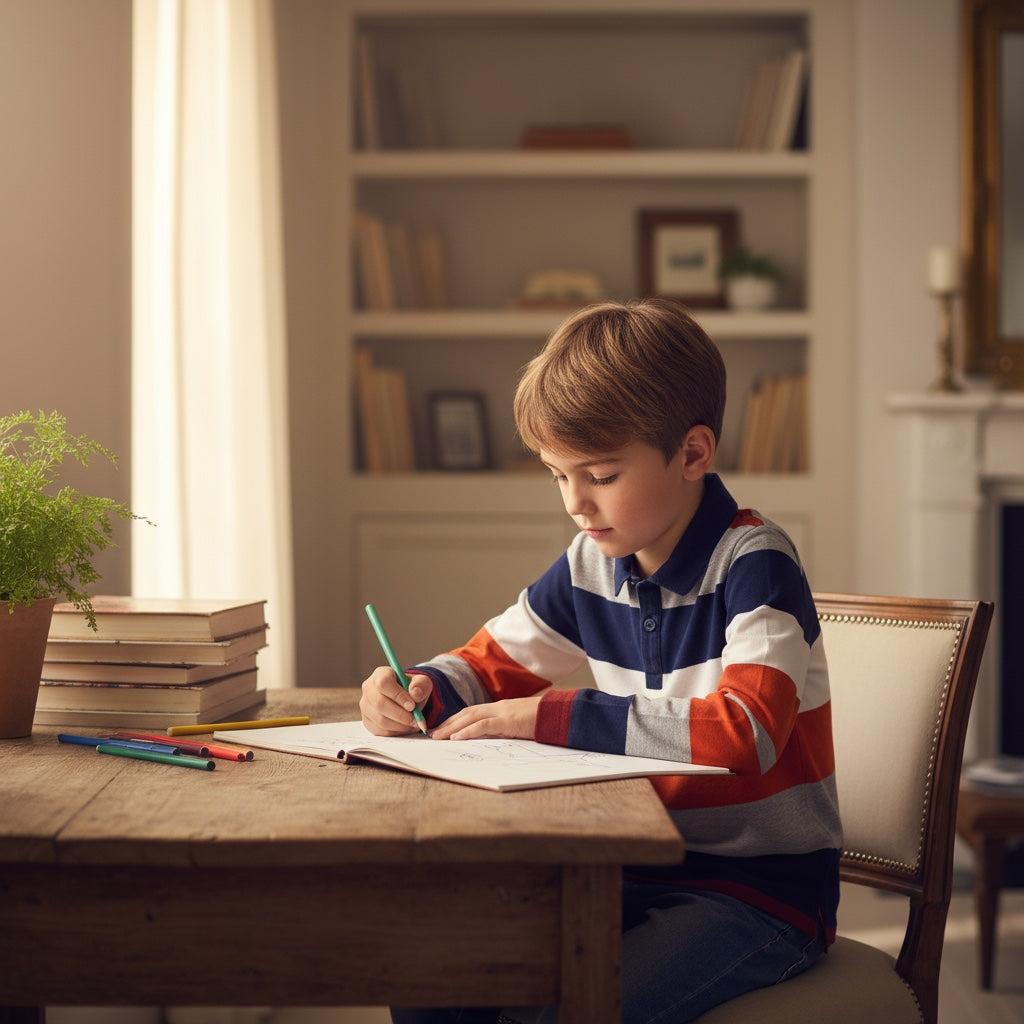 Polo garçon C&A 4 ans rayé bleu marine bordeaux orange gris blanc manches longues