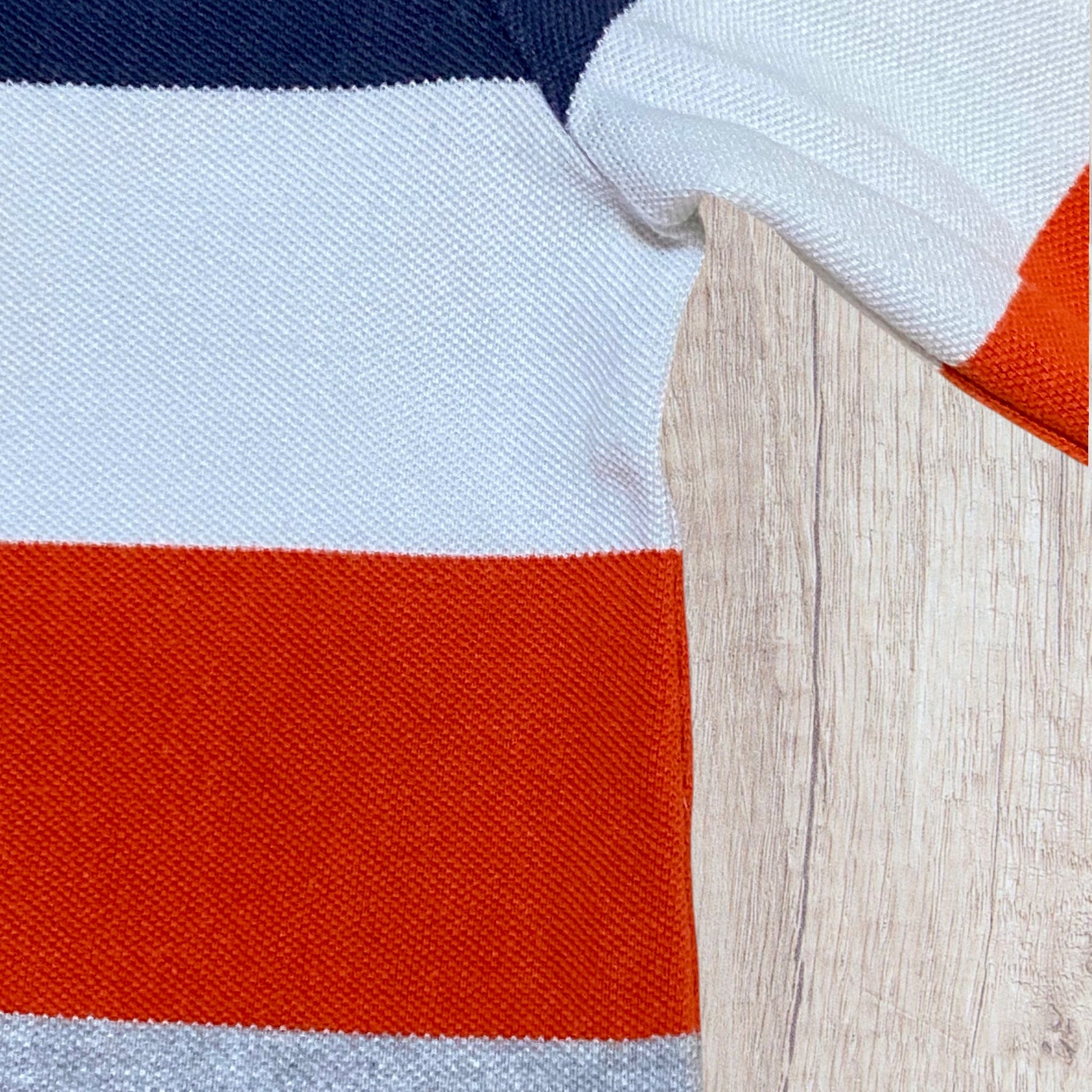 Polo garçon C&A 4 ans rayé bleu marine bordeaux orange gris blanc manches longues