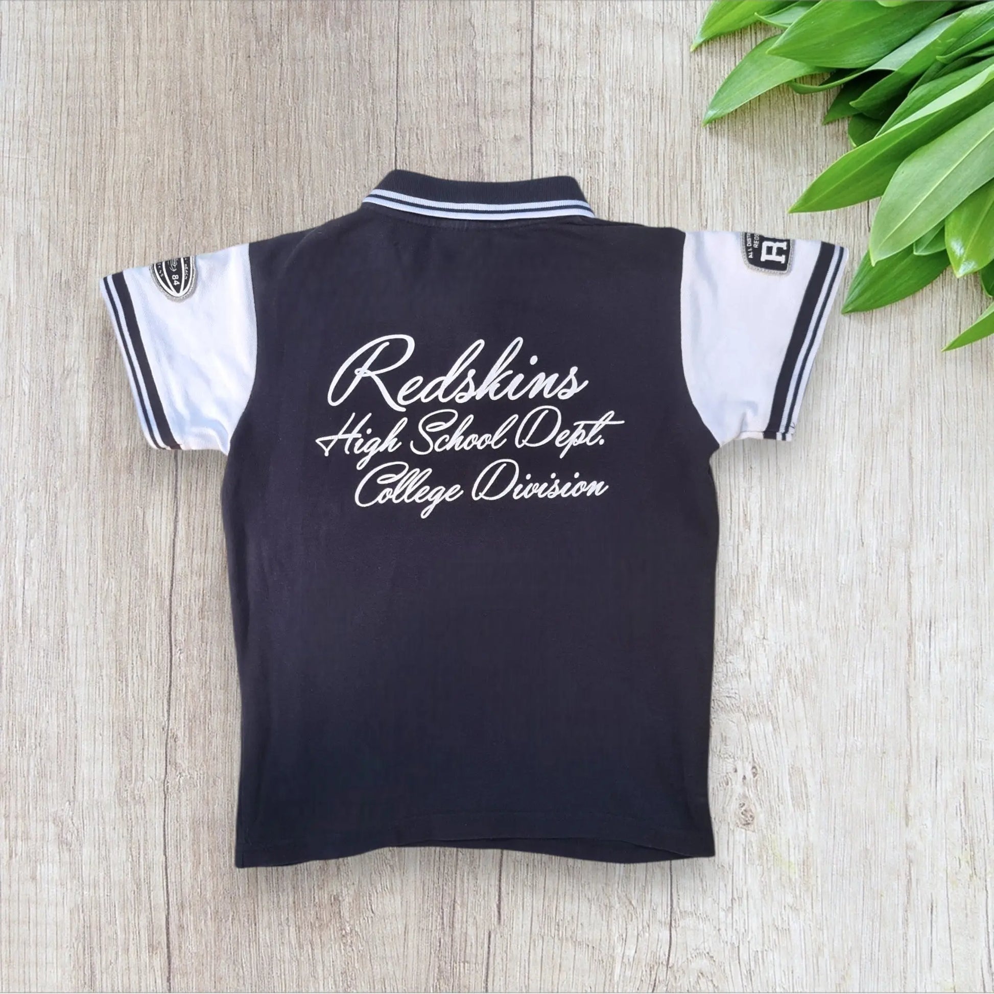 Polo garçon Redskins Junior bleu marine blanc style baseball 8 ans
