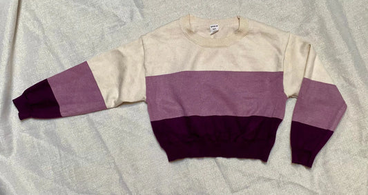 Pull Crop Top Tricolore - Fille 6 ans, Shein shein