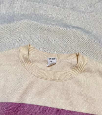 Pull Crop Top Tricolore - Fille 6 ans, Shein shein
