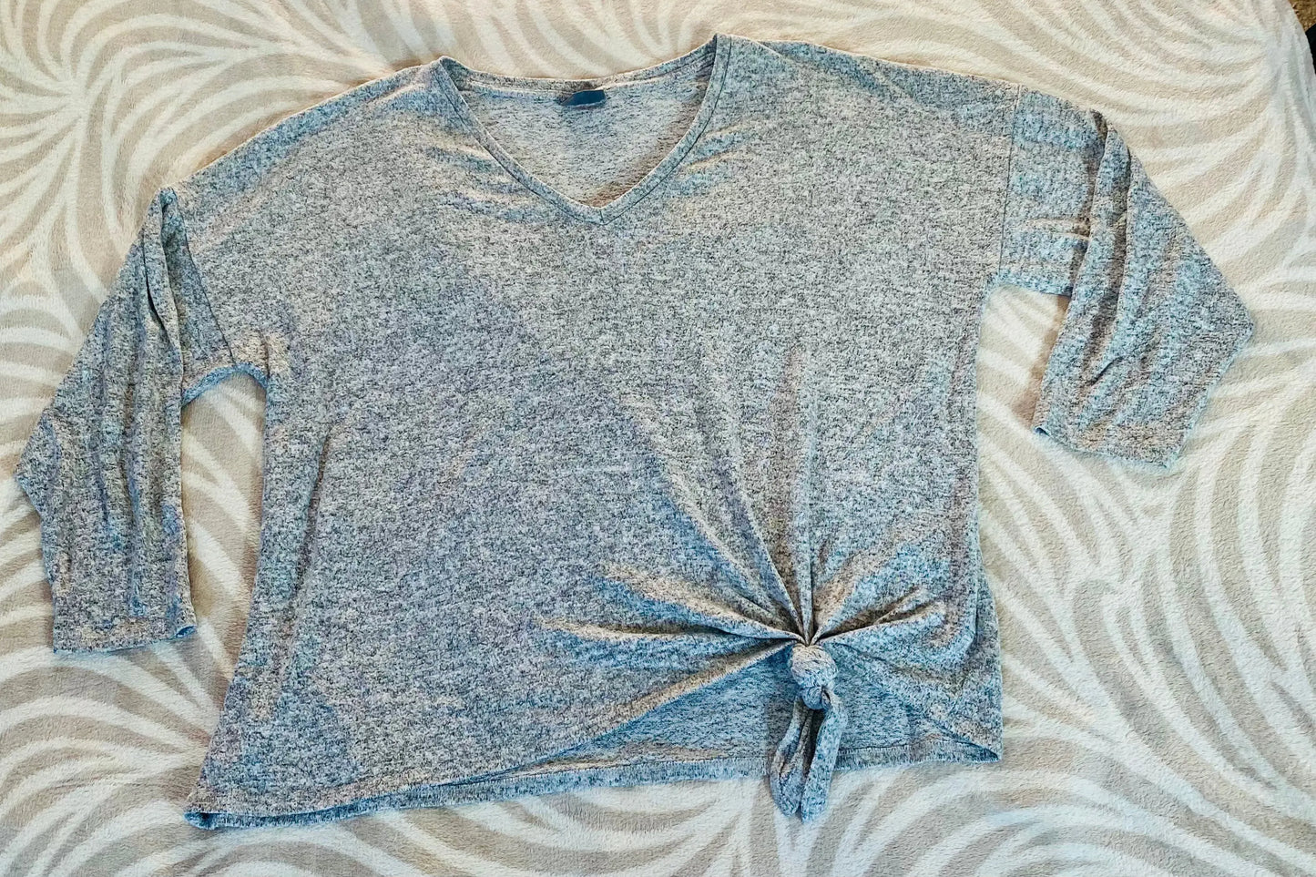 Pull Femme Gris Moucheté avec Nœud Latéral - Taille XL - C&A C&A