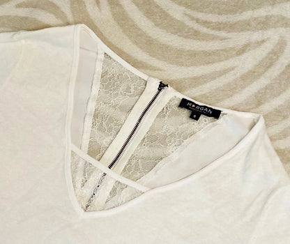 Pull Femme Taille S - Morgan, Doux avec Détails en Dentelle et Dos Chemisier morgan