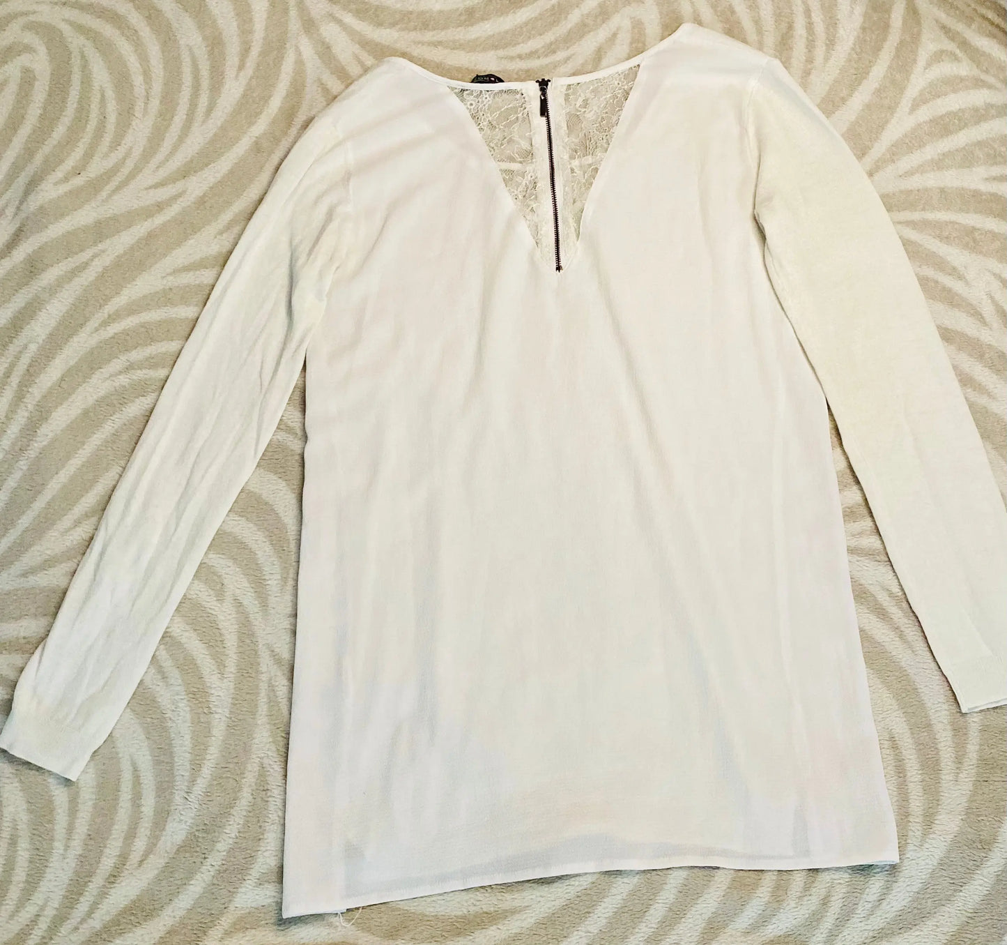 Pull Femme Taille S - Morgan, Doux avec Détails en Dentelle et Dos Chemisier morgan