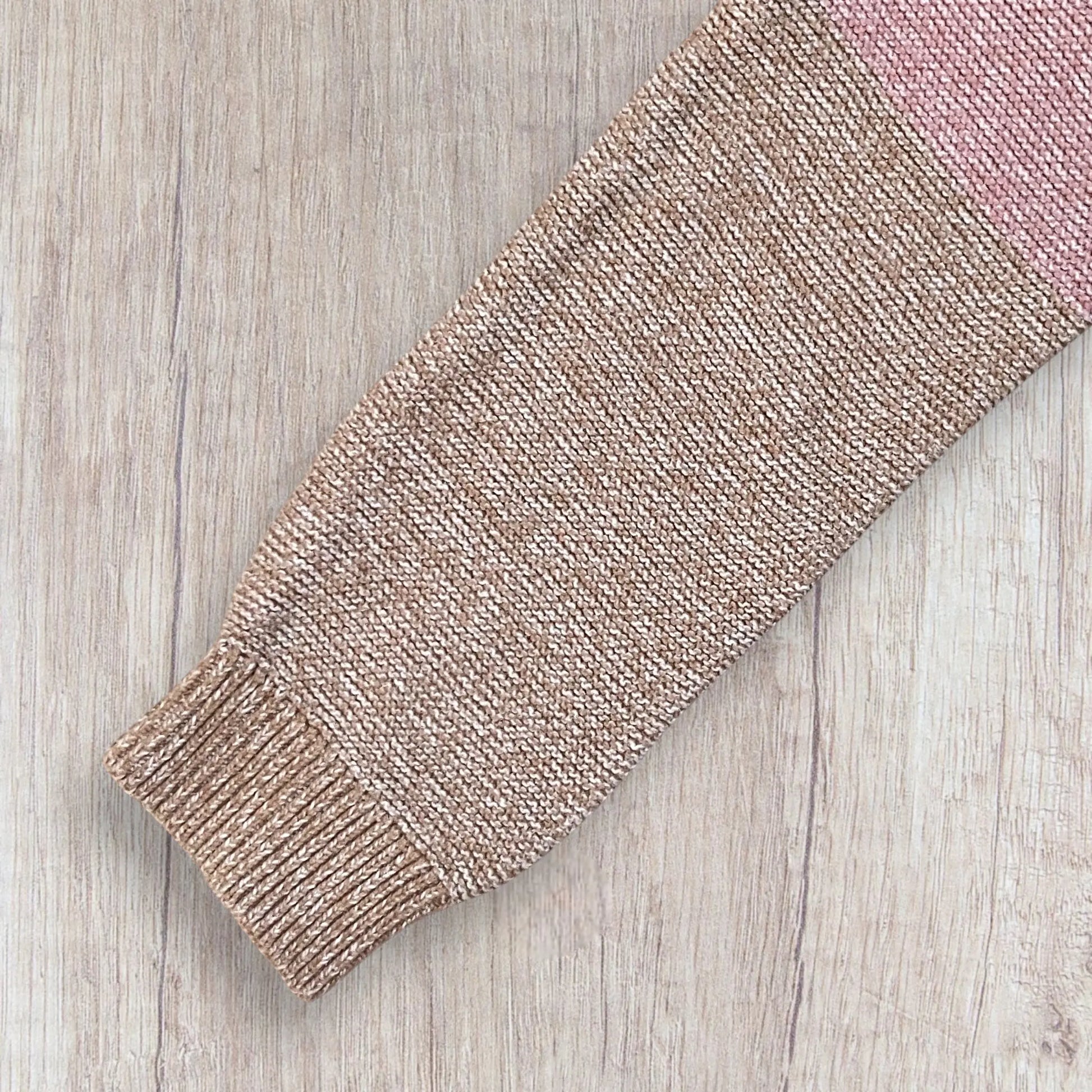 Pull fille H&M 6-8 ans tricolore pastel maille tricotée col rond manches longues – Très bon état