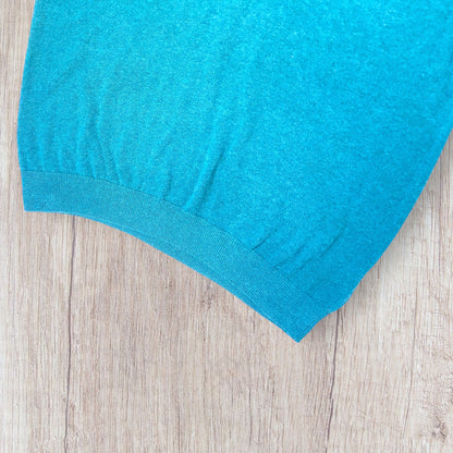 Pull homme Inextenso XL bleu canard uni col V manches longues – Très bon état