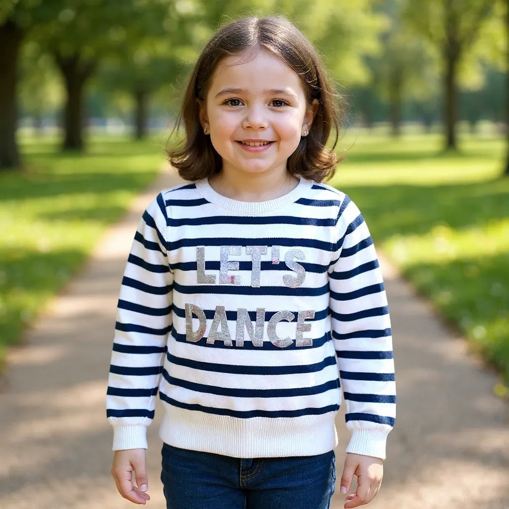 Pull marinière fille ZGénération–3 ans–Blanc & bleu marine Z Generation