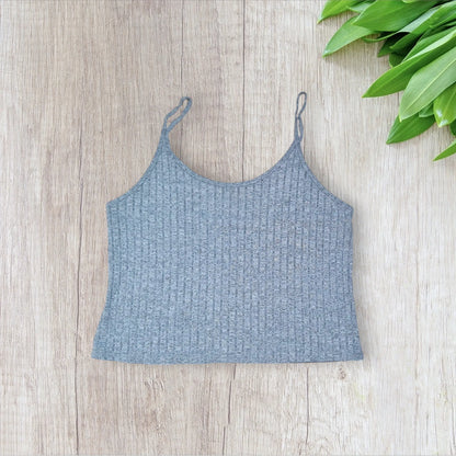 Pyjama 2 pièces femme Shein XL débardeur shorty gris ou bleu moucheté