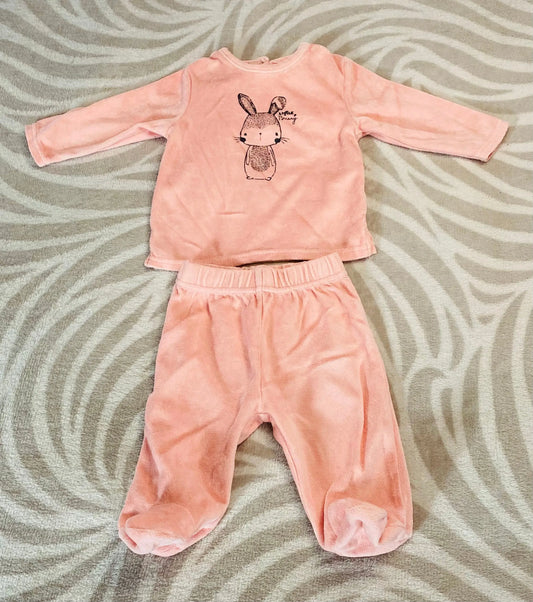 Pyjama Bébé Fille 6 Mois 2 Pièces en Polaire Rose Clair - Newco newco