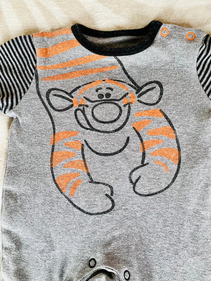 Pyjama Bébé Garçon 1 Pièce - Gris avec Tigrou - 0-3 Mois - Disney primark