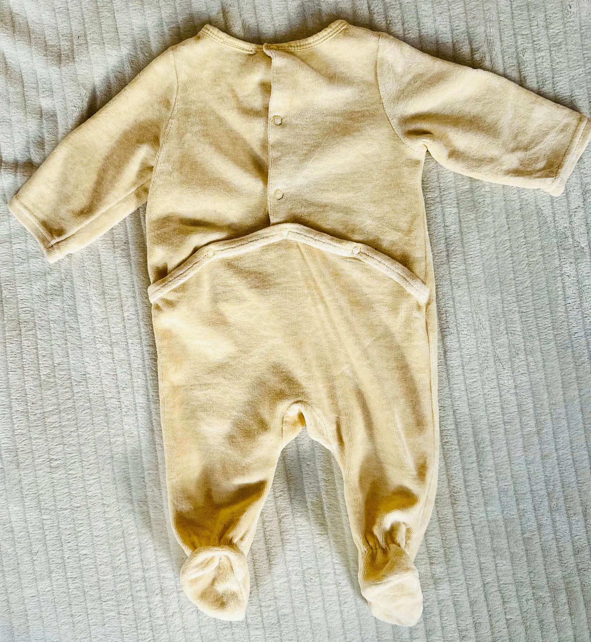 Pyjama Mixte "J'ai des Joues à Bisous" Jaune Pâle - Bébé 3 Mois - Tape à l'Oeil tape à l'oeil