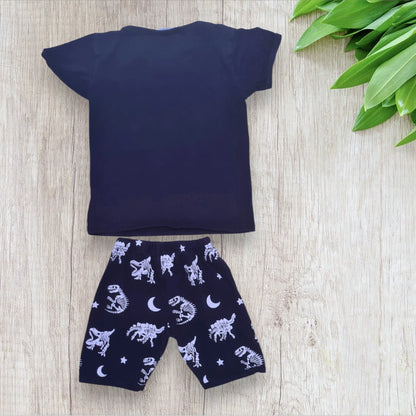 Pyjama garçon 3 ans bleu marine dinos phosphorescents Shein