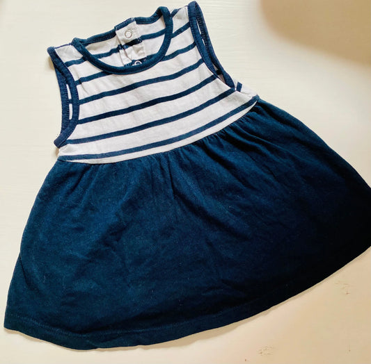 Robe Bébé Fille Marinière - Blanc et Bleu - 3 Mois - Kiabi kiabi