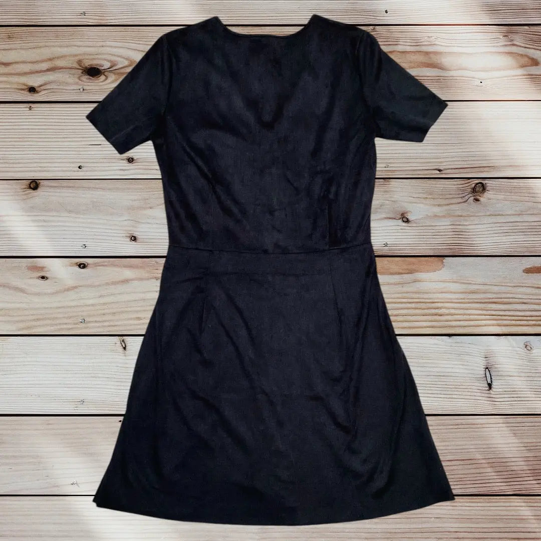Robe Femme Taille S Mango - Noire Daim Col V Patineuse mango