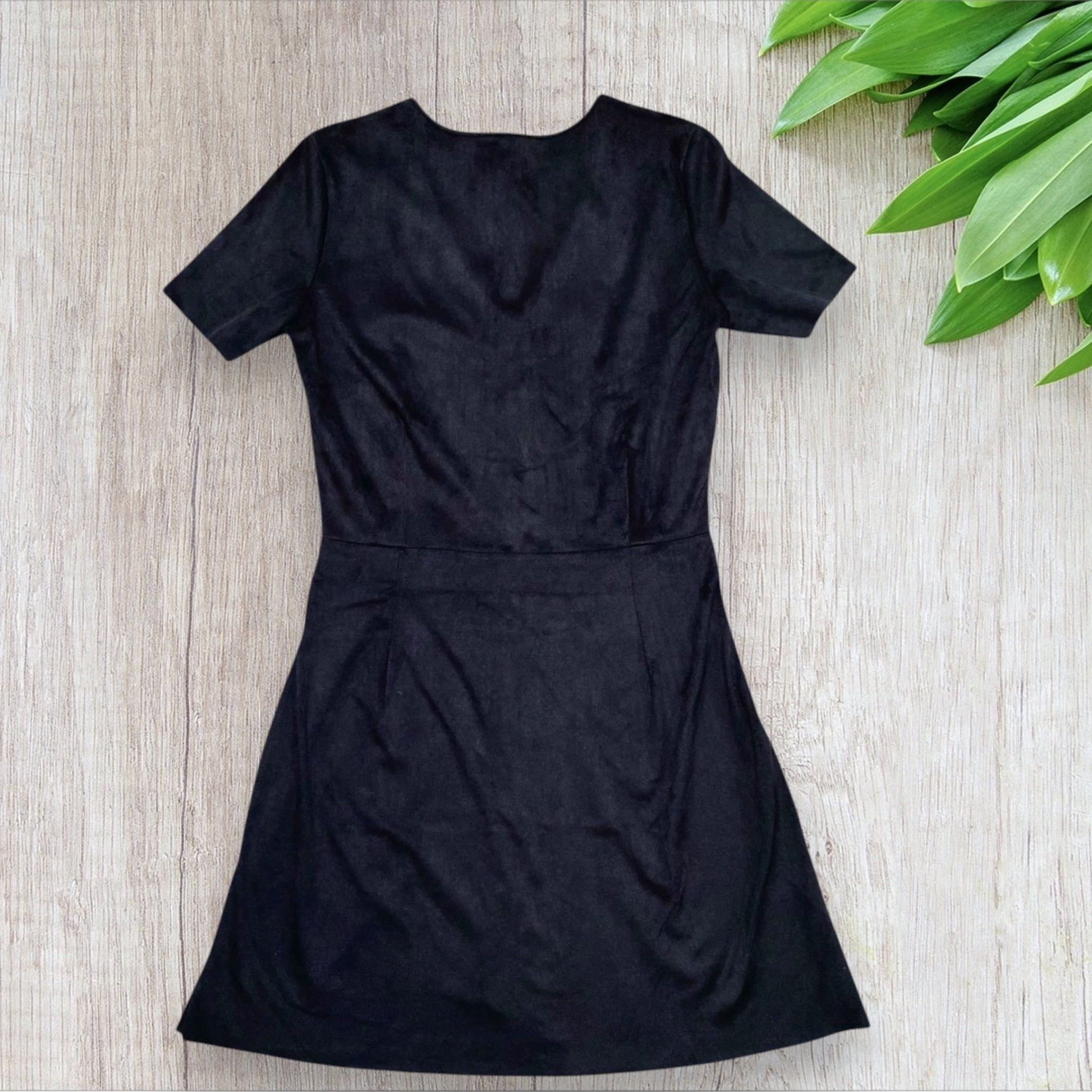 Robe Femme Taille S Mango - Noire Daim Col V Patineuse mango