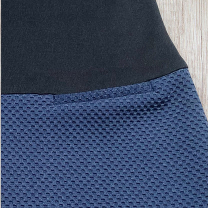Robe Femme XS NAFNAF Sans Manche - Haut Noir Uni & Jupe Bleu Marine Texturée NAF NAF