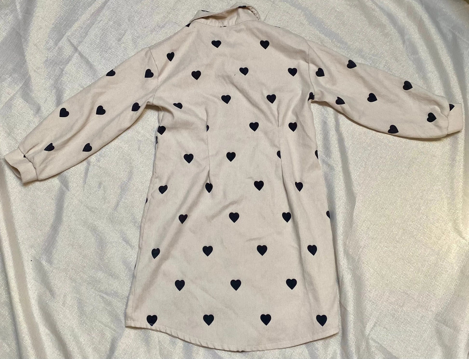 Robe Fille Rainurée Motif Cœurs - 7 ans, Shein shein