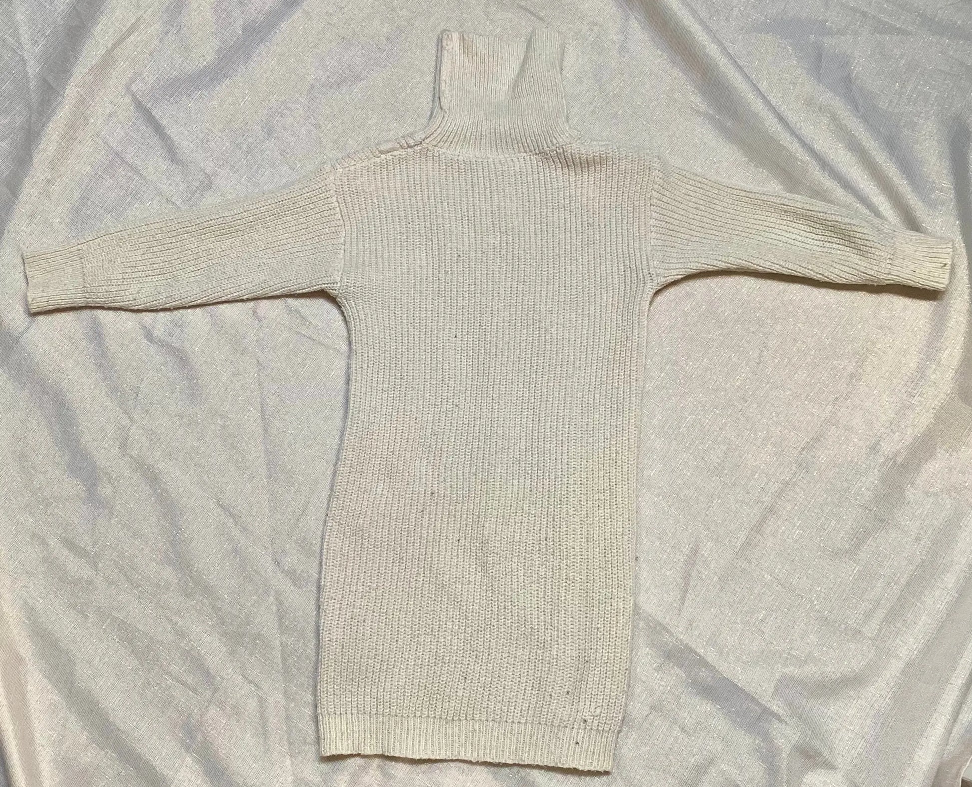 Robe Pull Col Roulé Tricot Blanc Décoré - Fille 6 ans, Shein shein