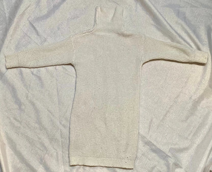 Robe Pull Col Roulé Tricot Blanc Décoré - Fille 6 ans, Shein shein