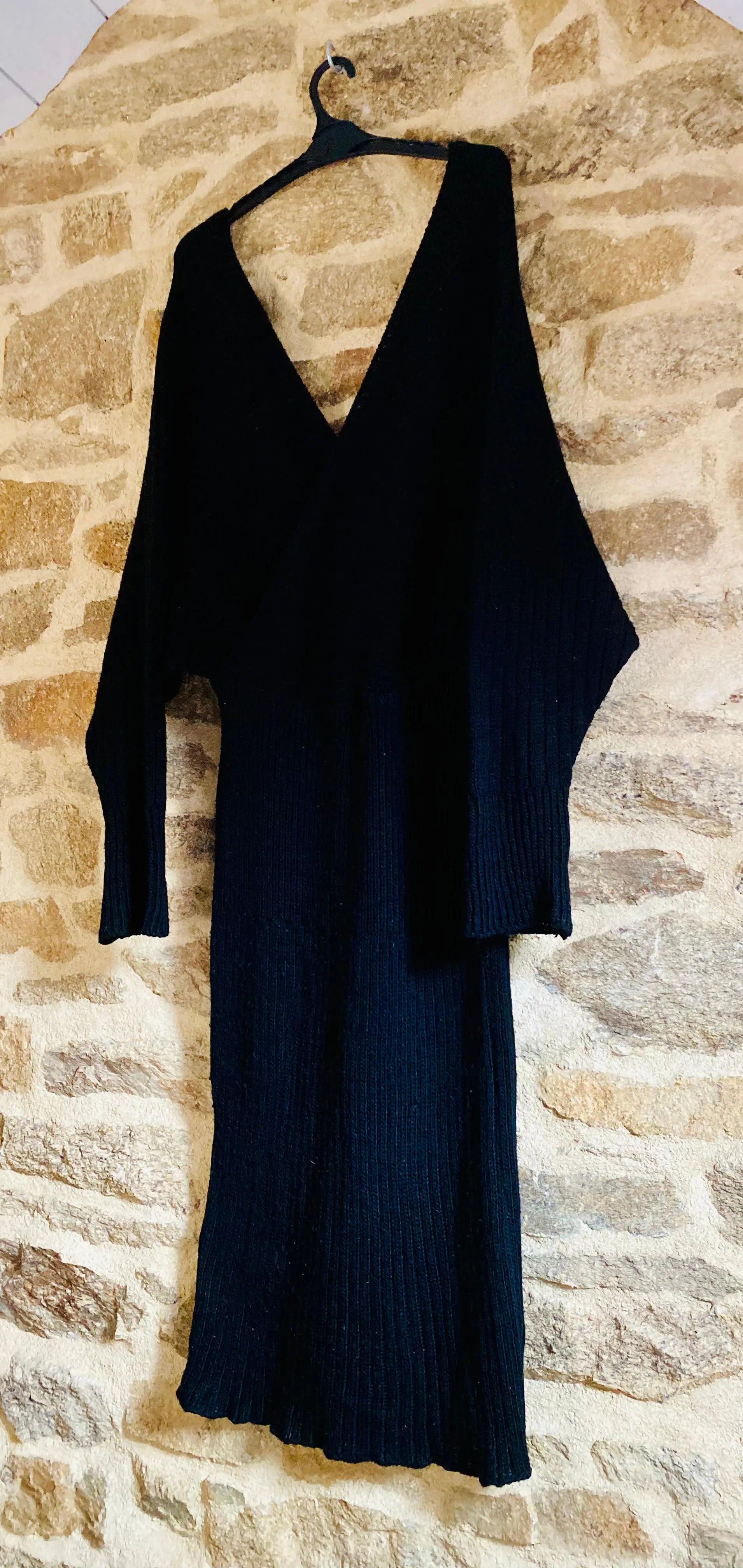 Robe Pull Femme Noire Taille 46 - Maille Tricotée - Boohoo la petite friperie