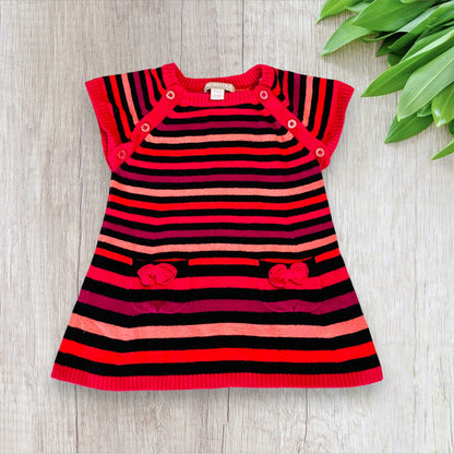 Robe Pull Fille 6 Mois à Rayures Colorées - Orchestra orchestra