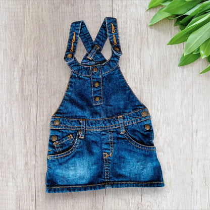 Robe Salopette en Jean Brut Foncé - Bébé Fille Taille 3 Mois - Kiabi kiabi