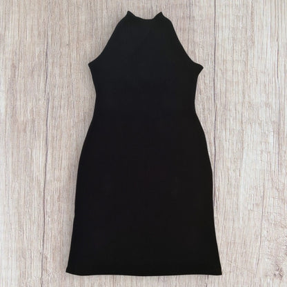Robe femme noire rainurée – XL – H&M – Dos nu lacets croisés – Très bon état H&M