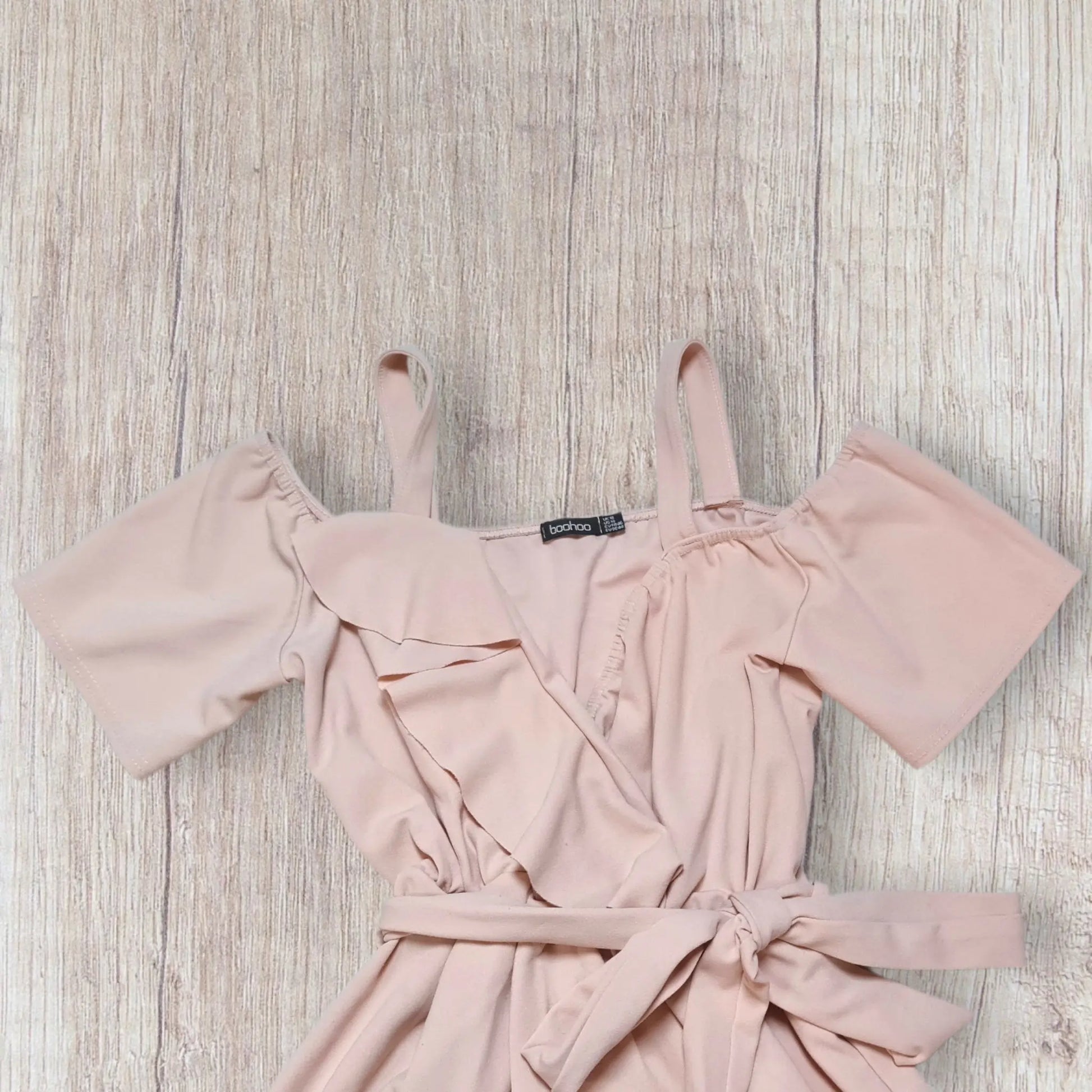 Robe rose pastel Boohoo femme taille 46 cache cœur ceinture