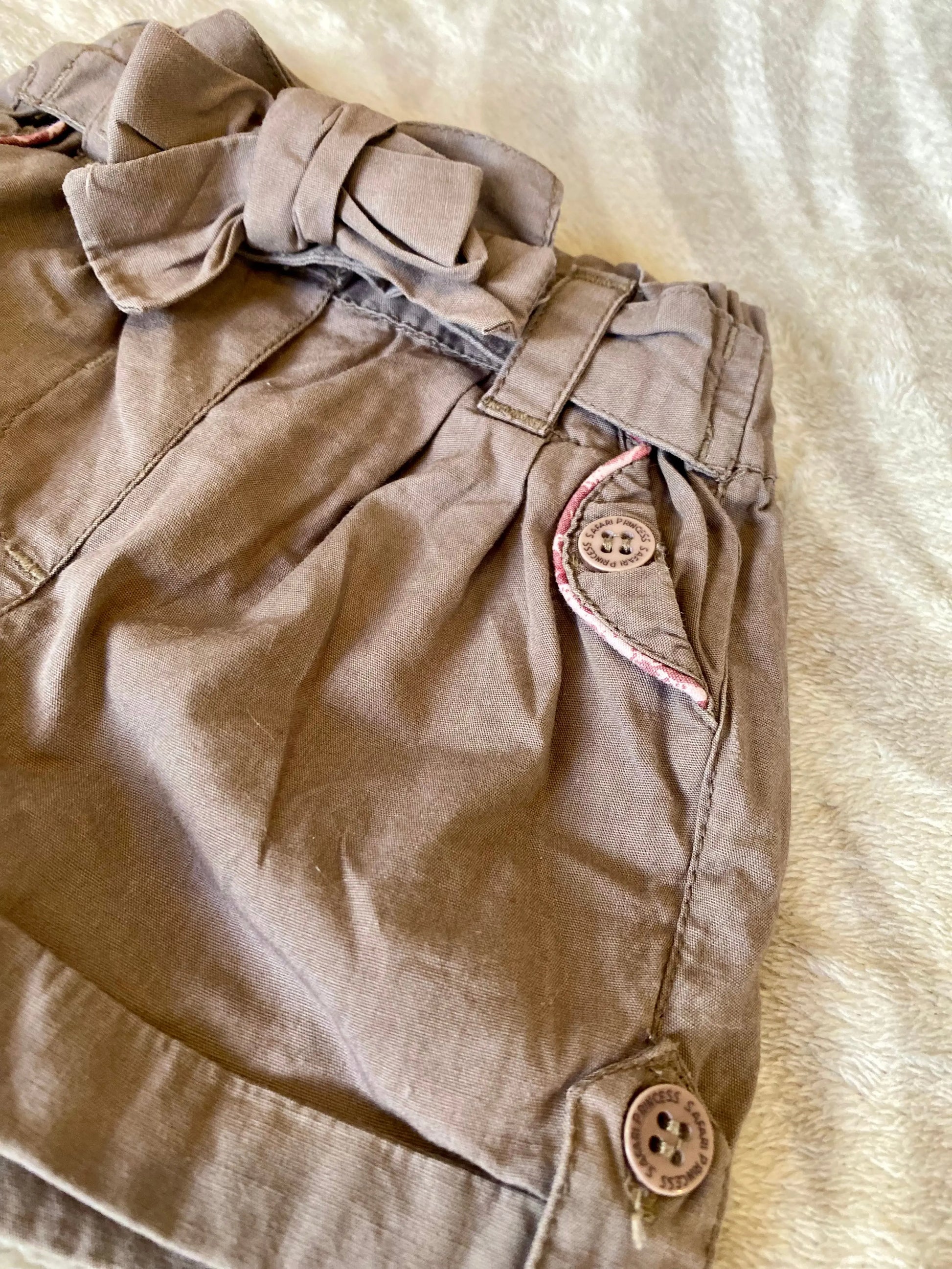 Short Bébé Fille Kiabi Taille 1 Mois - Marron avec Ceinture Noeud kiabi