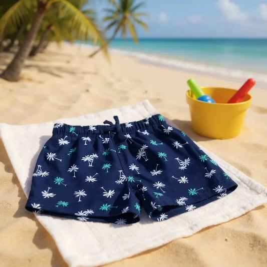 Short de bain garçon Ninety Eight – 3 ans | Motif tropical palmier ou surf ninety eight
