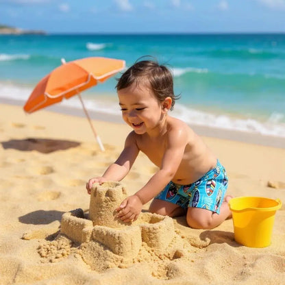 Short de bain garçon Ninety Eight – 3 ans | Motif tropical palmier ou surf ninety eight